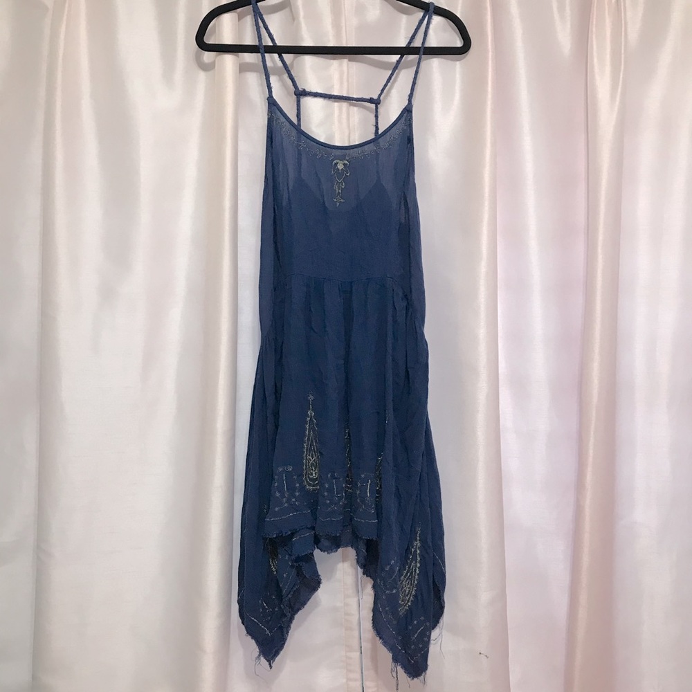 FREE PEOPLE Blue Bohemian Dress
